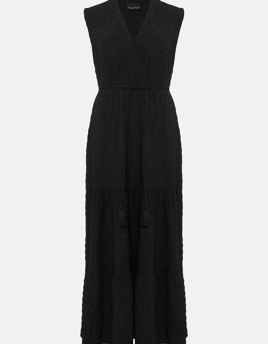 Anika Textured Sleeveless Midi Dress