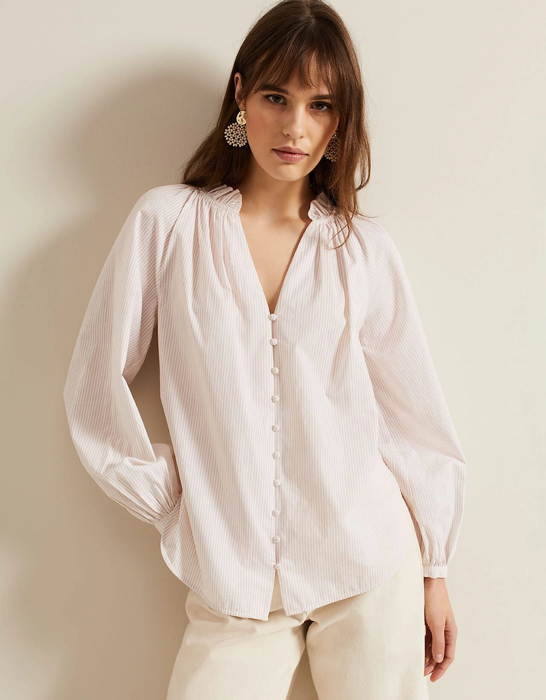 Seraphina Stripe Frill Shirt