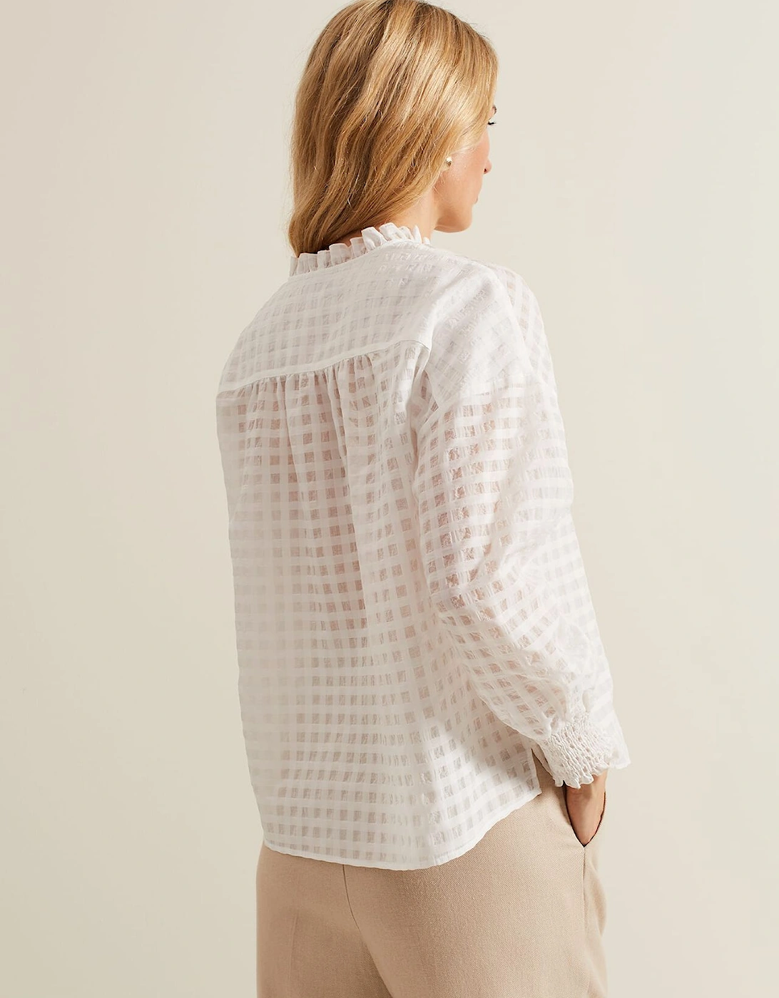 Tara Textured Frill Blouse