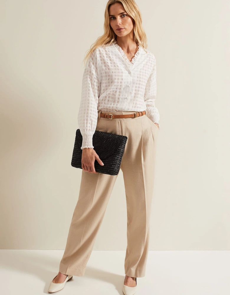 Tara Textured Frill Blouse