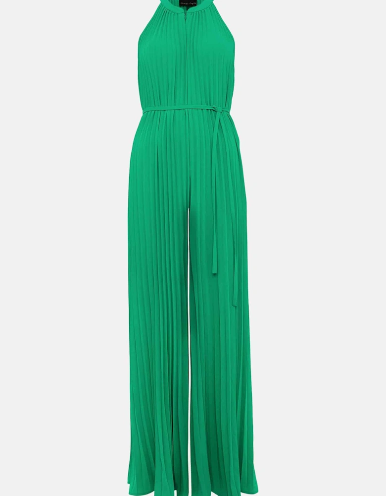 Brea Green Pleat  Jumpsuit