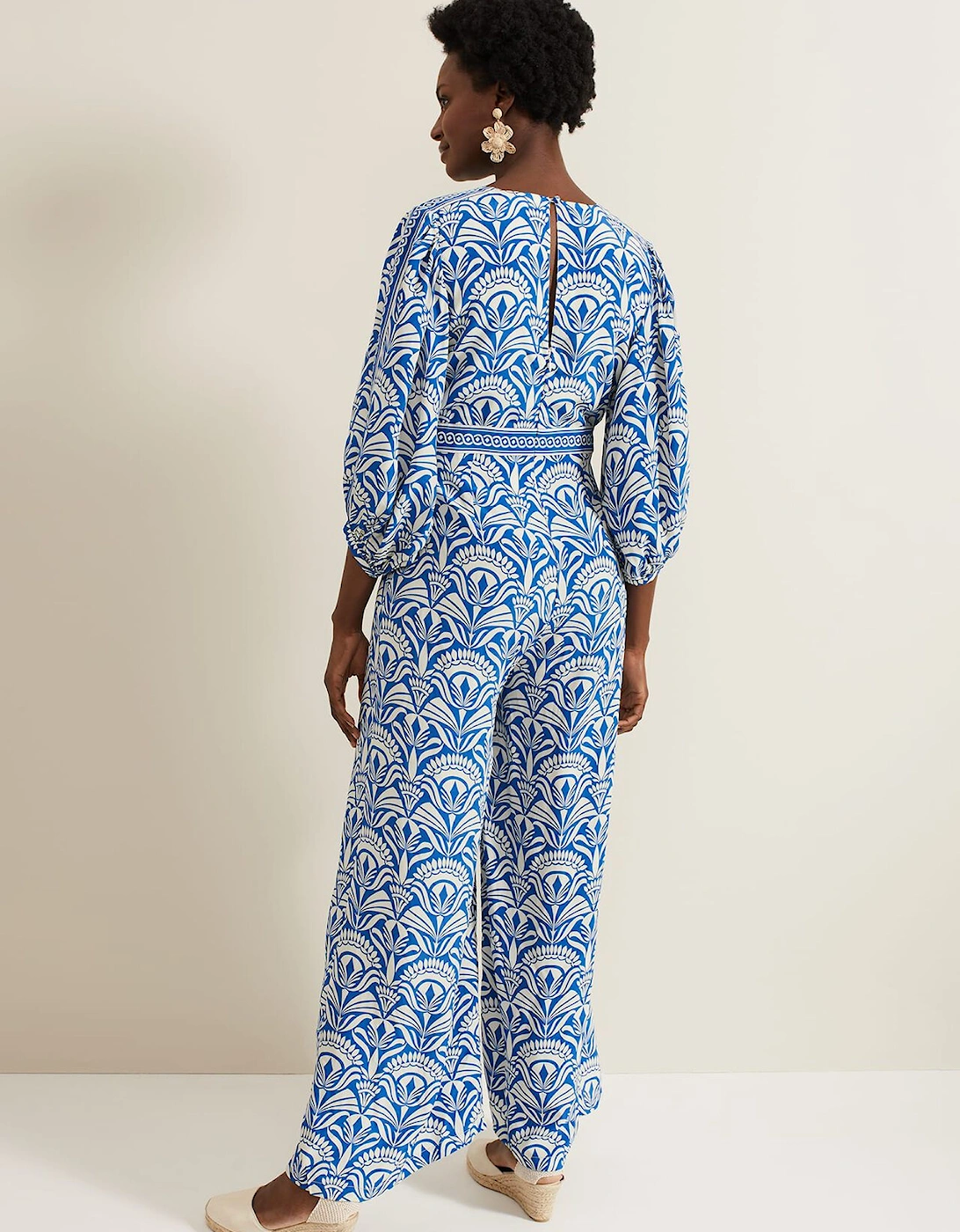 Amy Print V Neck Jumpsuit