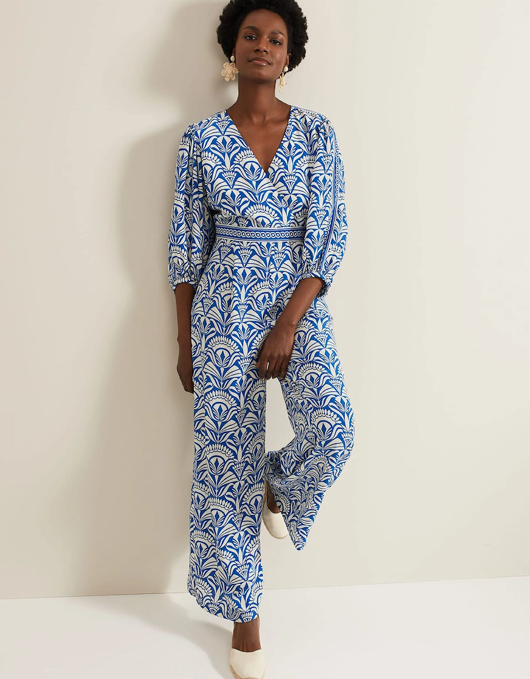 Amy Print V Neck Jumpsuit, 7 of 6