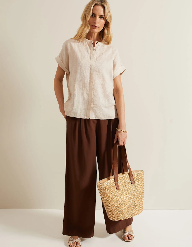 Kelsie Button Through Linen Shirt