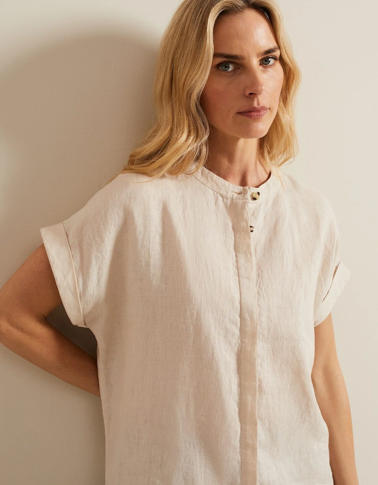 Kelsie Button Through Linen Shirt