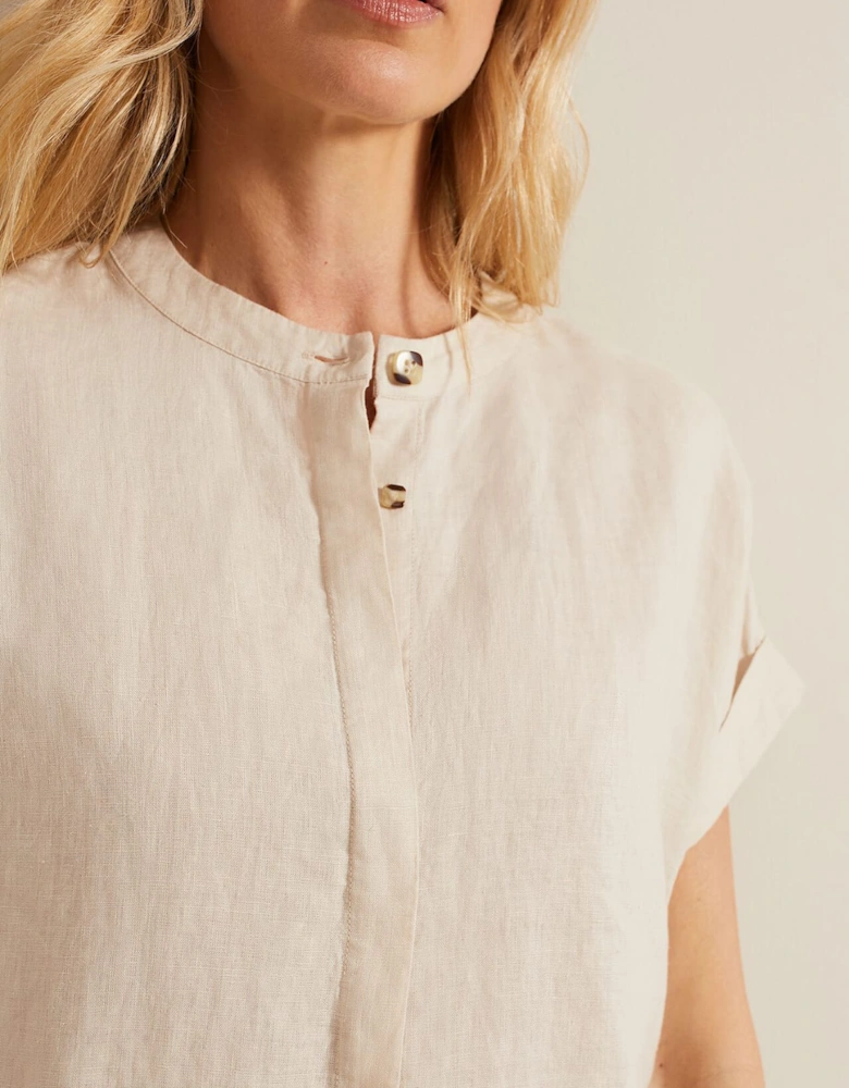 Kelsie Button Through Linen Shirt