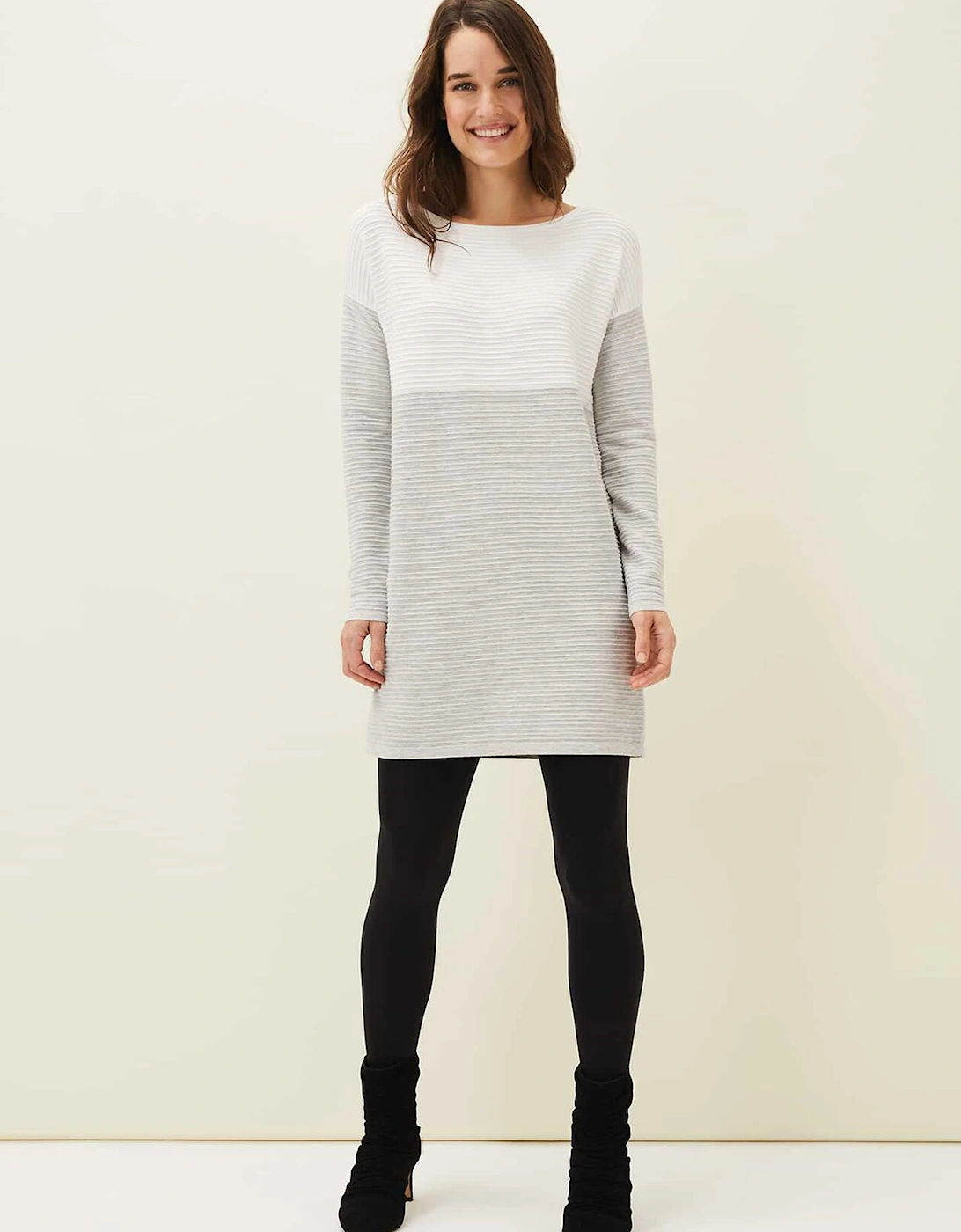 Maria Ribbed Colourblock Jumper Dress