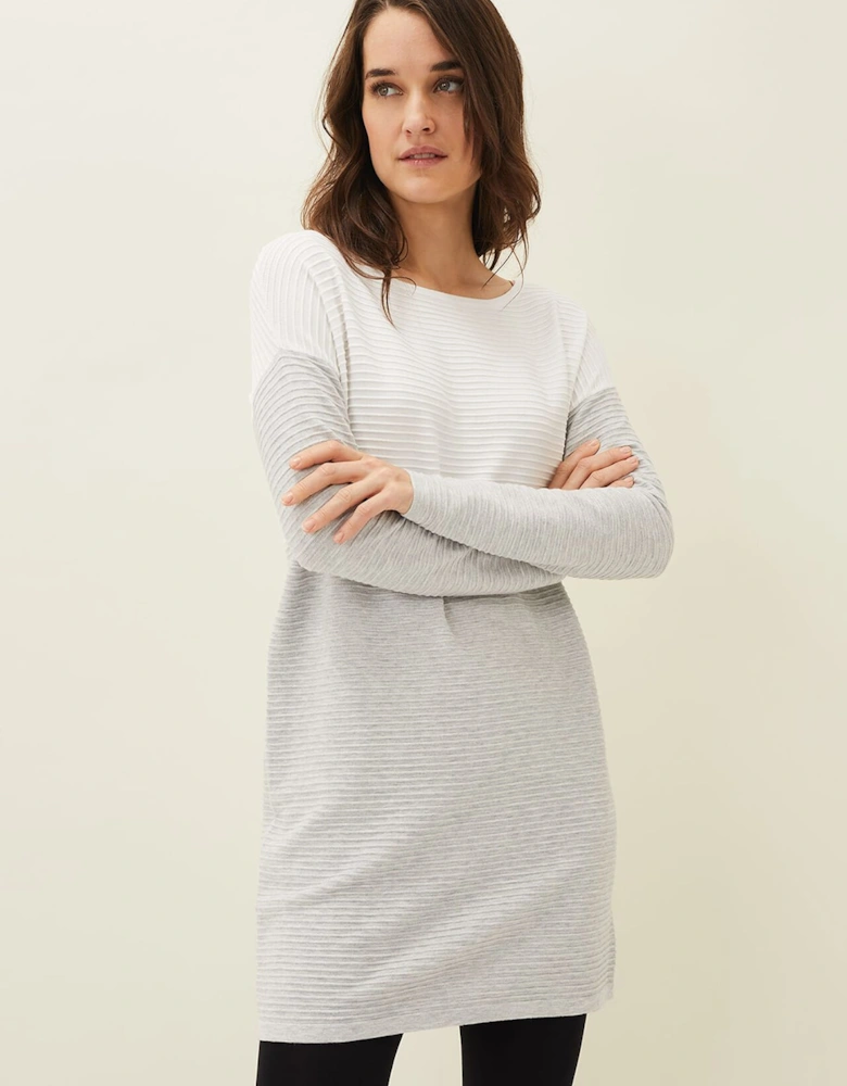 Maria Ribbed Colourblock Jumper Dress