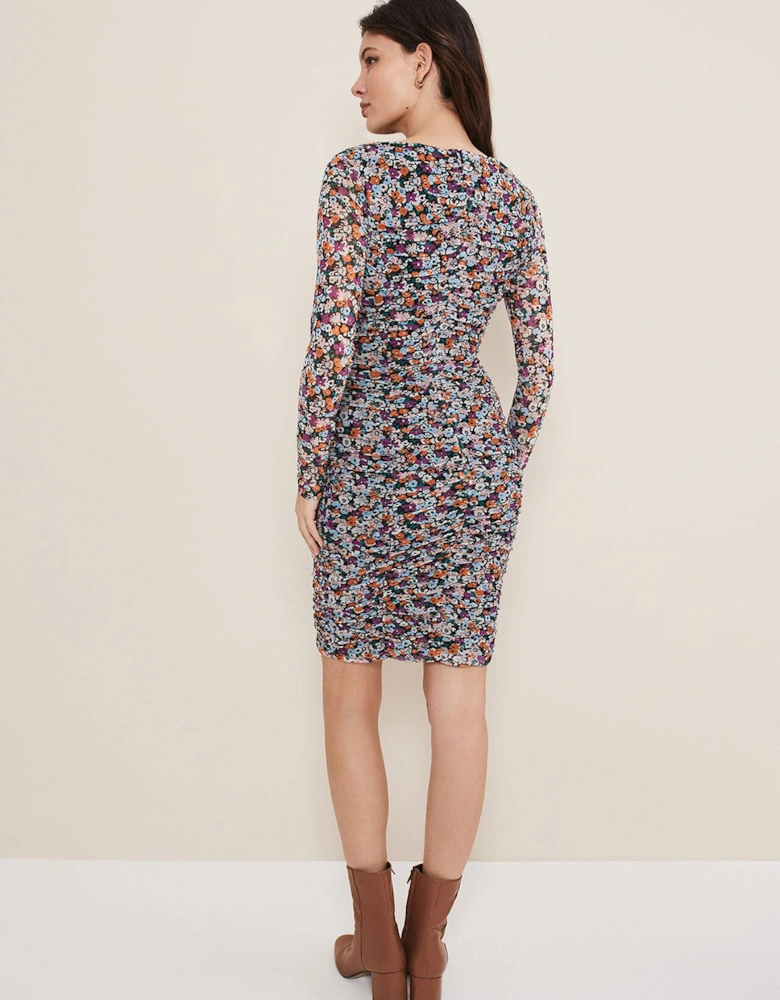 Serena Jersey Floral Midi Dress