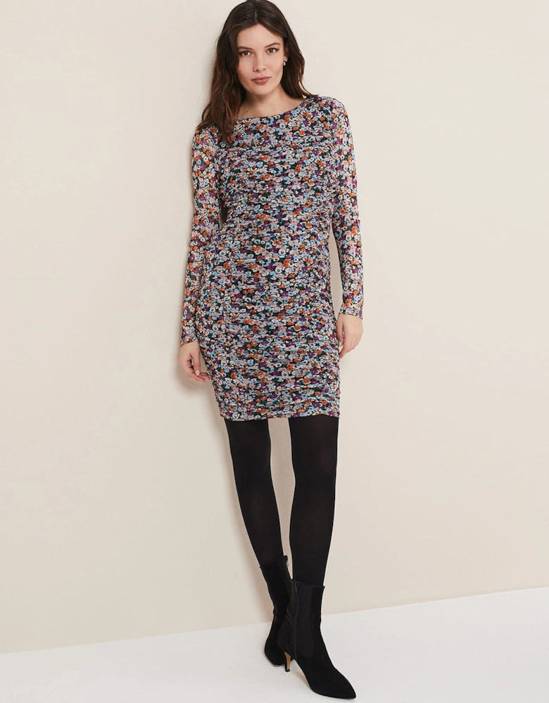 Serena Jersey Floral Midi Dress