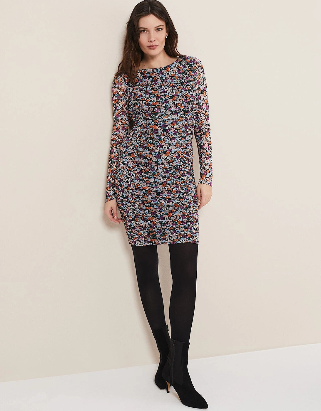 Serena Jersey Floral Midi Dress