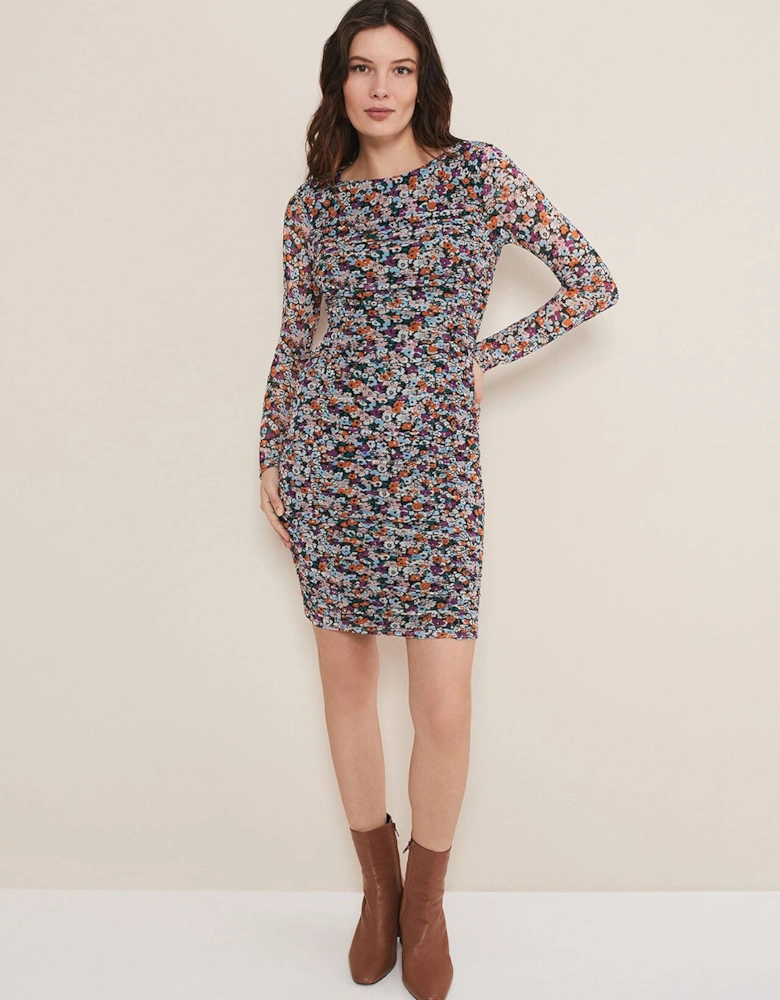 Serena Jersey Floral Midi Dress