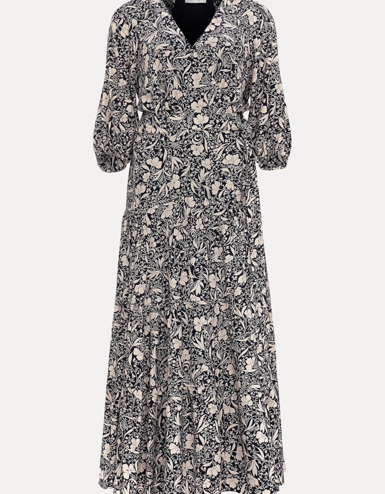 Kezia Floral Wrap Midi Dress