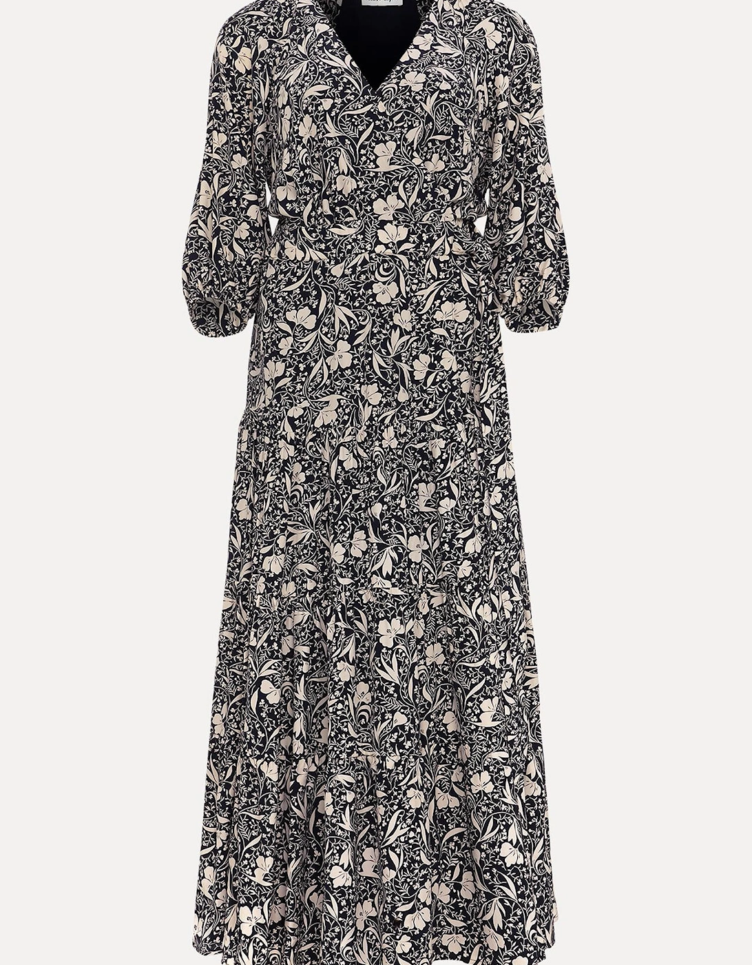 Kezia Floral Wrap Midi Dress