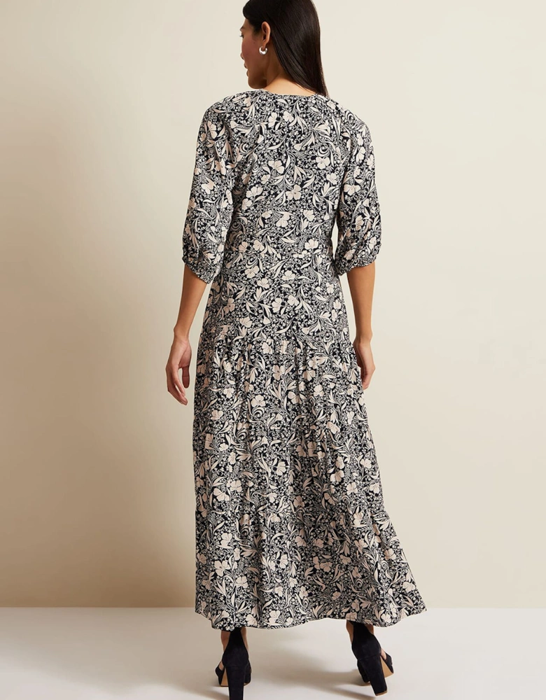 Kezia Floral Wrap Midi Dress