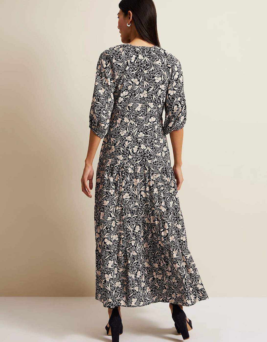 Kezia Floral Wrap Midi Dress