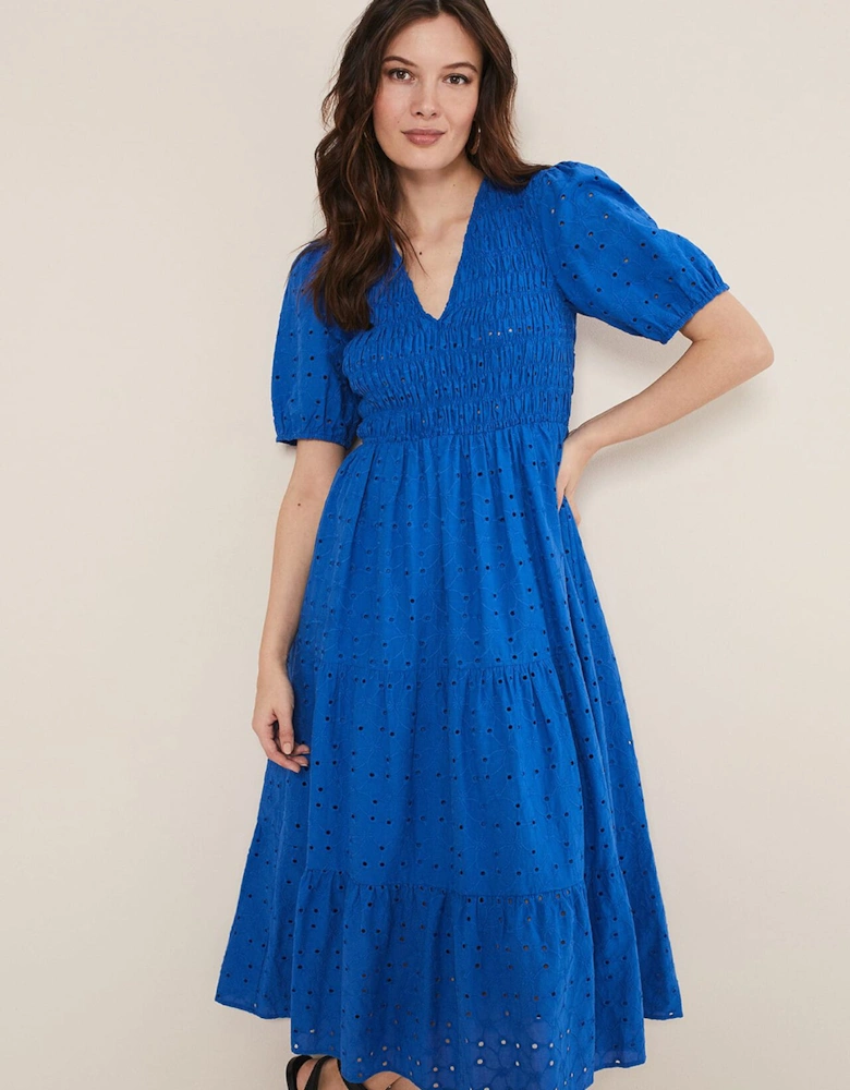 Gretta Broderie Midi Dress