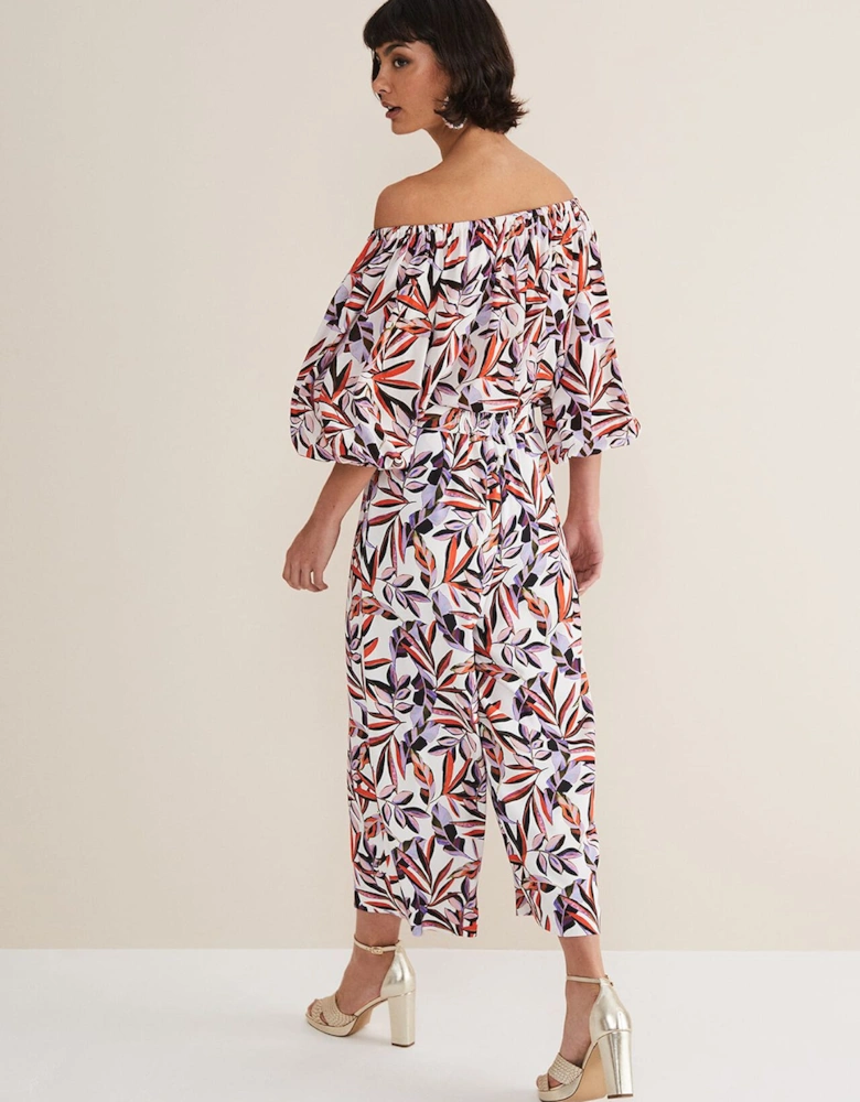 Lois Leaf Print Culottes