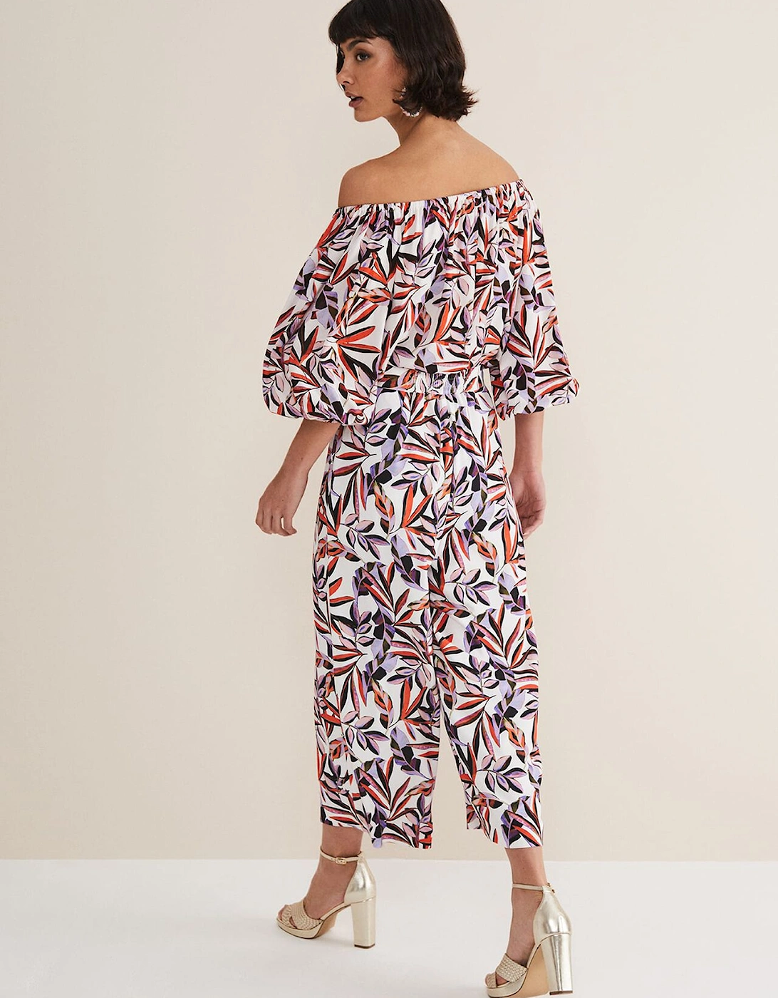 Lois Leaf Print Culottes