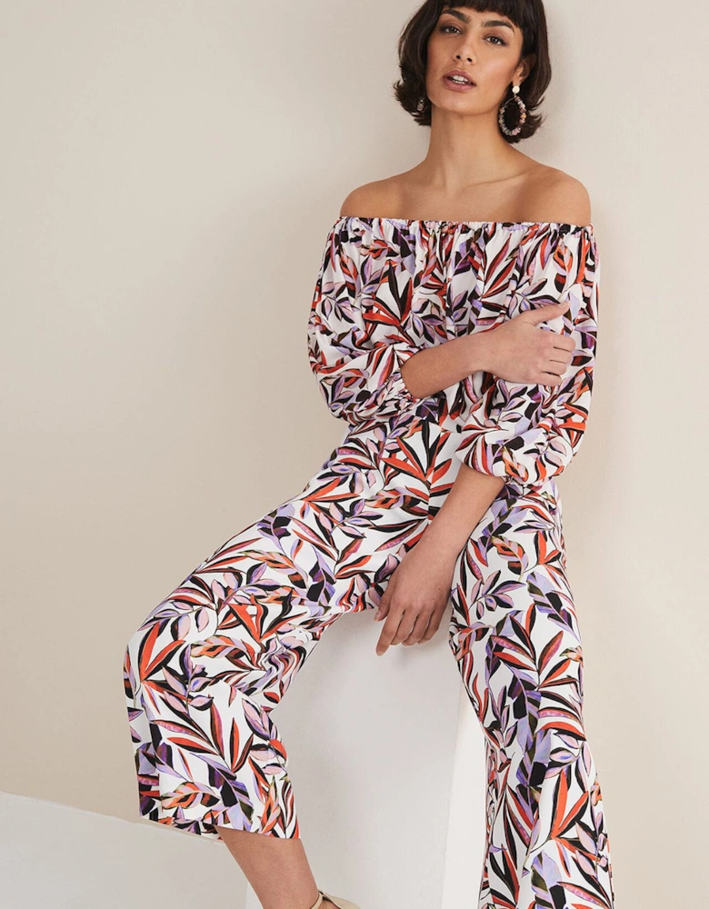 Lois Leaf Print Culottes