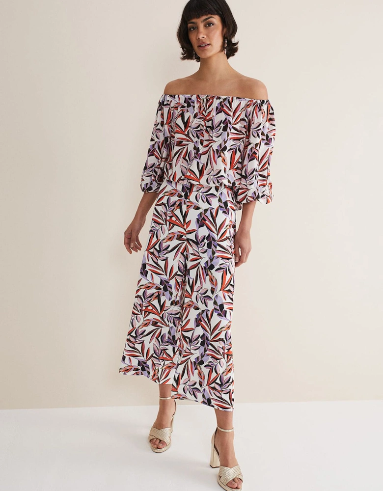 Lois Leaf Print Culottes