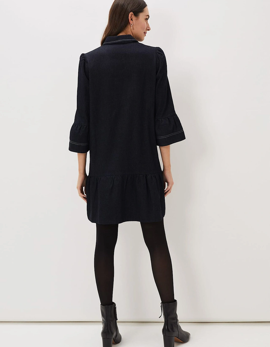 Fleur Denim Shift Dress