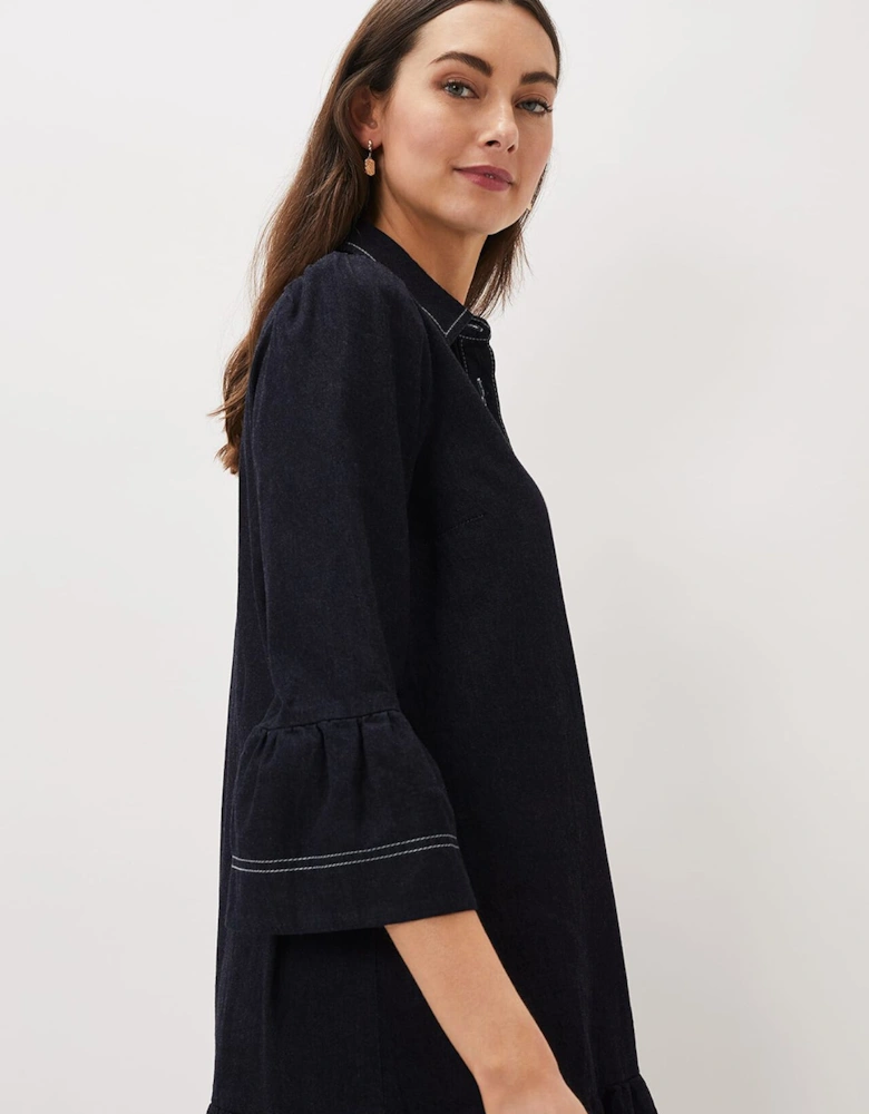 Fleur Denim Shift Dress