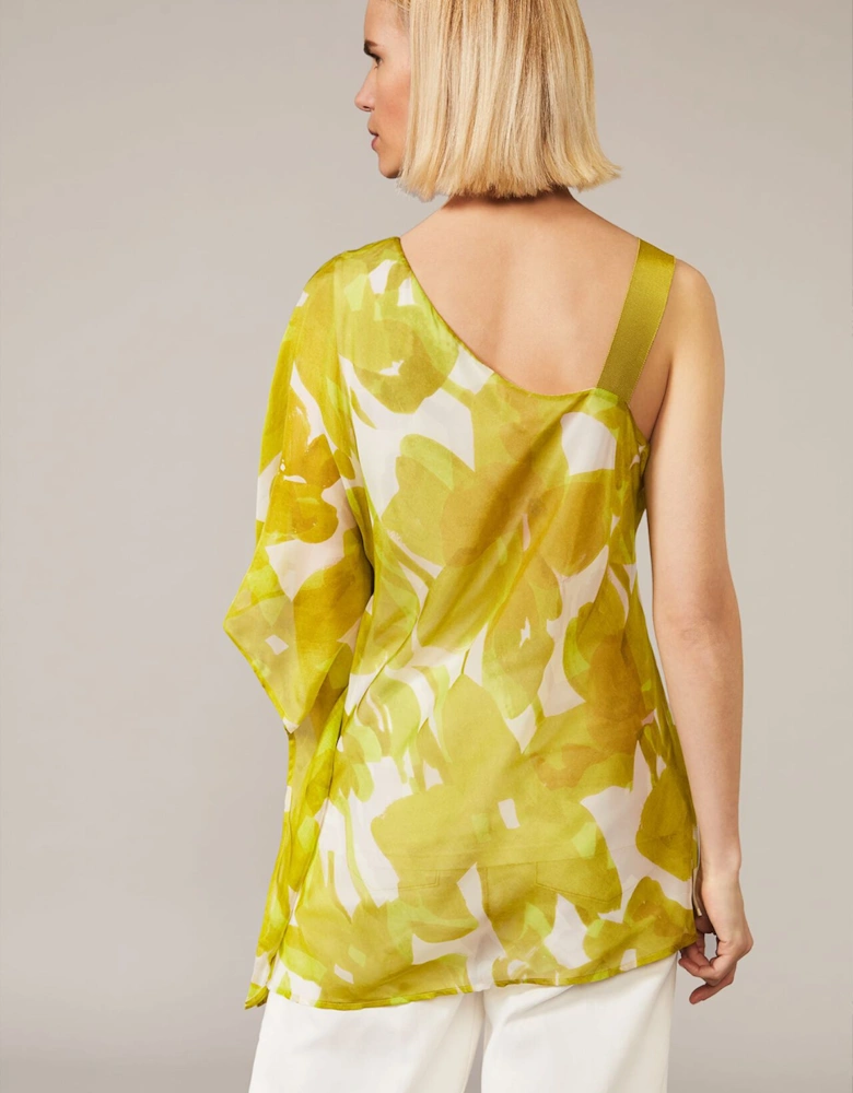 Coline Asymmetric Silk Blend Blouse