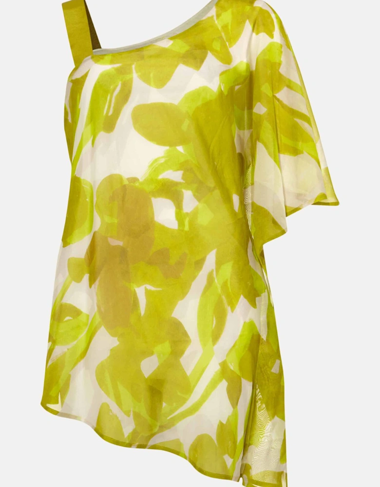 Coline Asymmetric Silk Blend Blouse