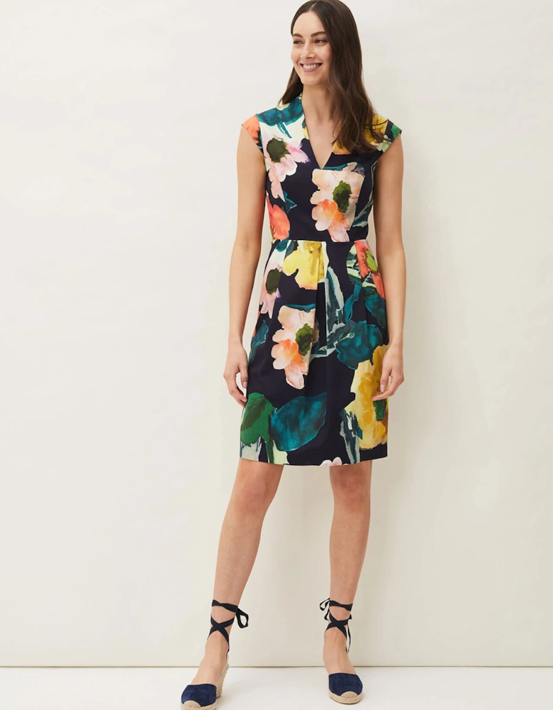 Mila Floral Fitted Dress