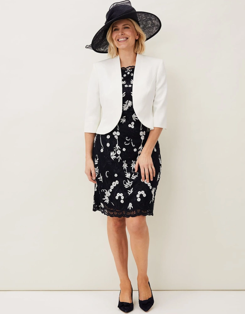 Floris Embroidered Shift Dress