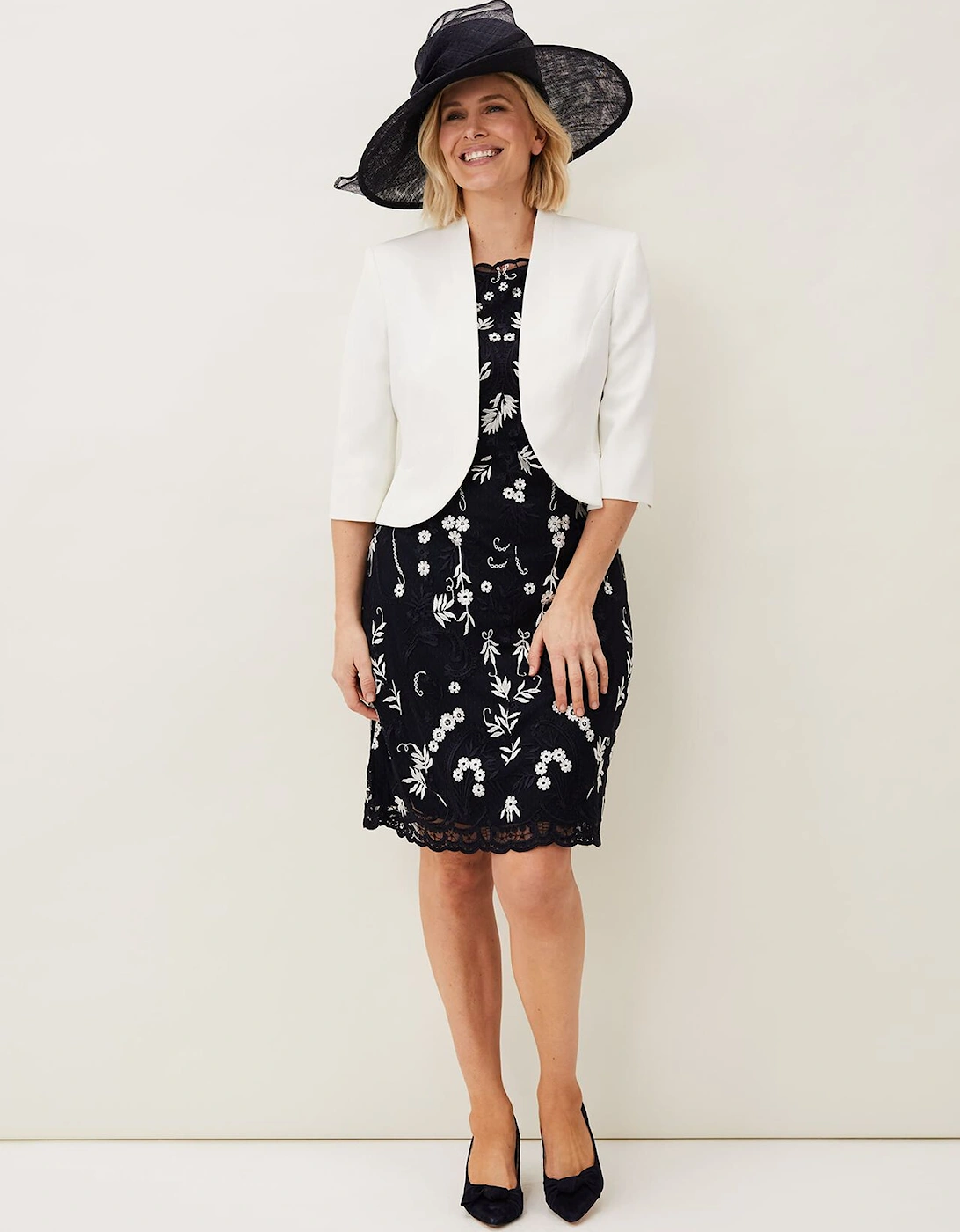 Floris Embroidered Shift Dress