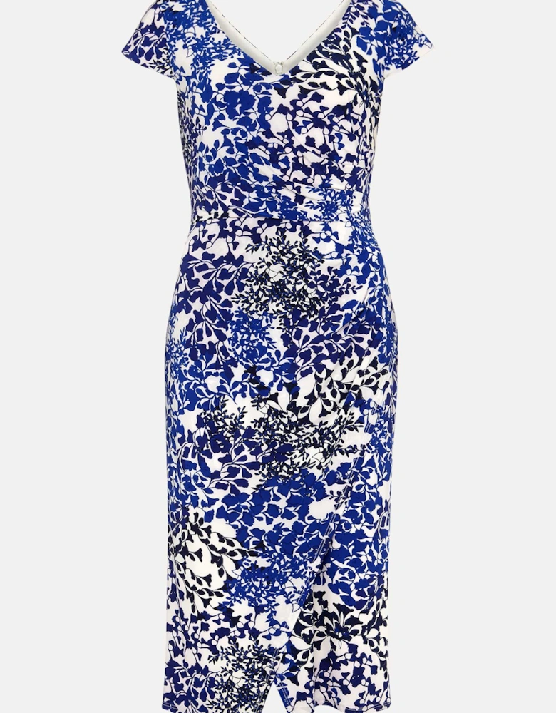 Arielle Contrast Print Jersey Dress