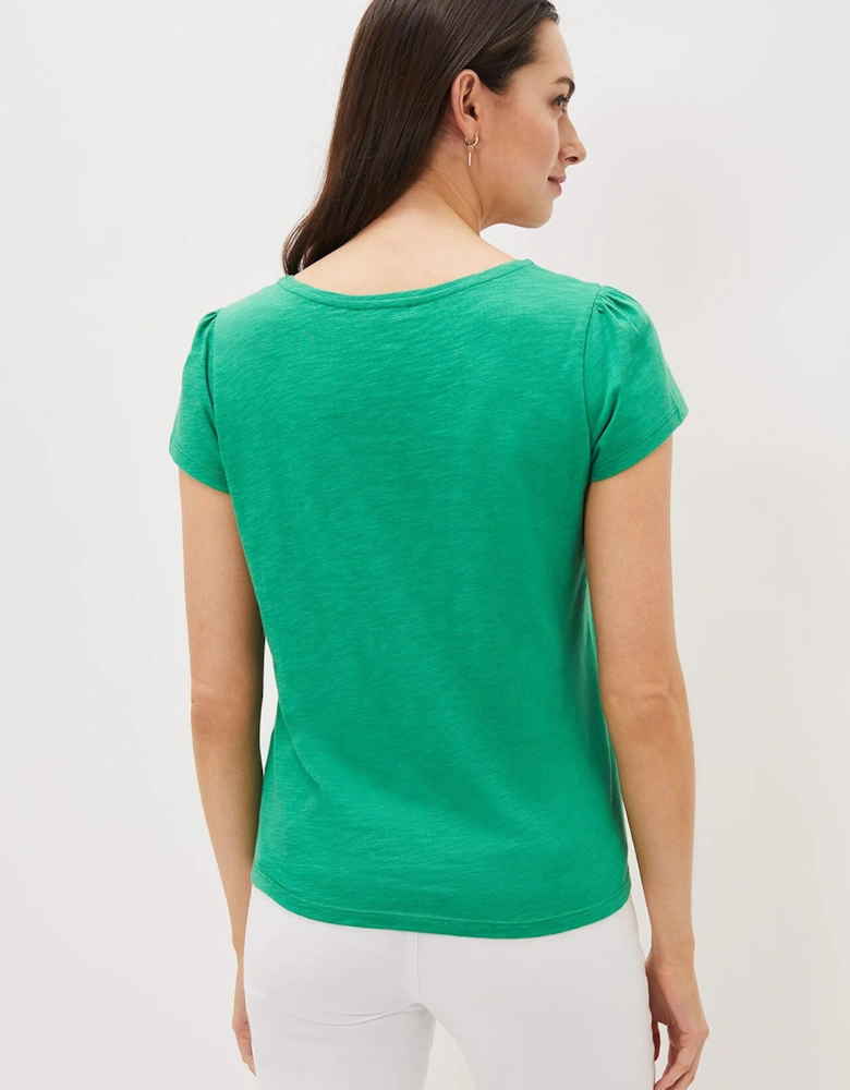 Elspeth Cotton Square Neck Top