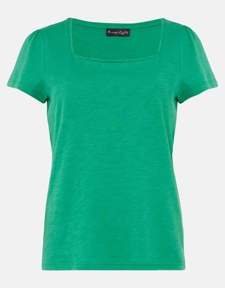 Elspeth Cotton Square Neck Top