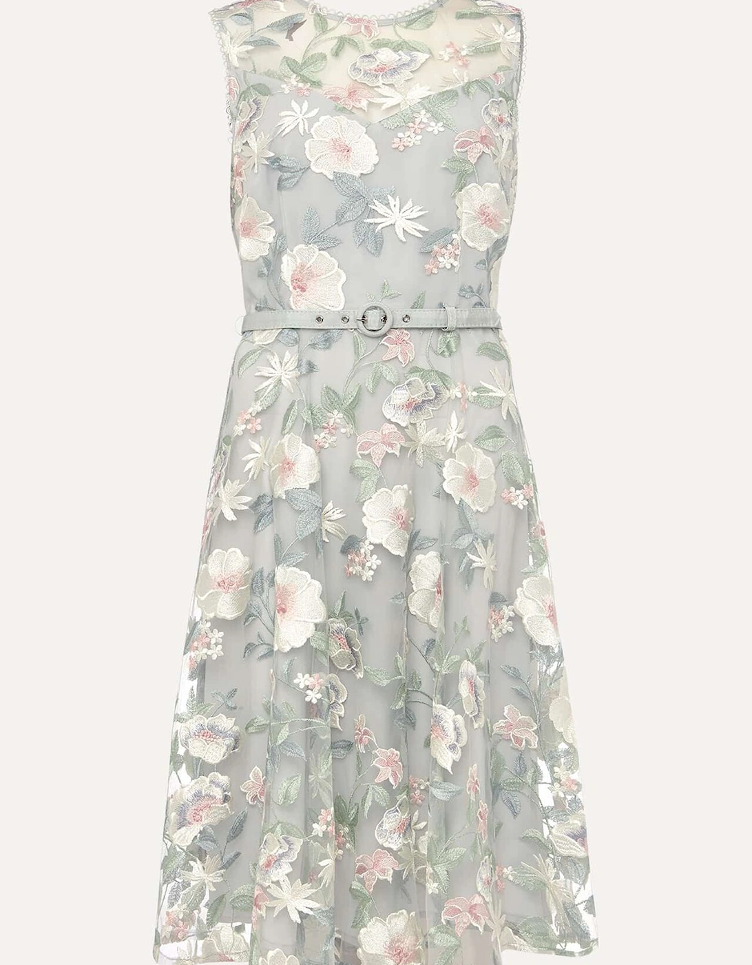 Aria Embroidered Fit And Flare Dress