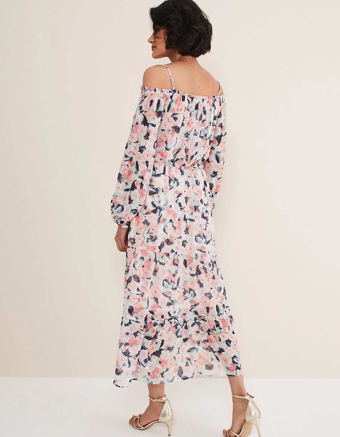 Vicky Off Shoulder Printed Dress