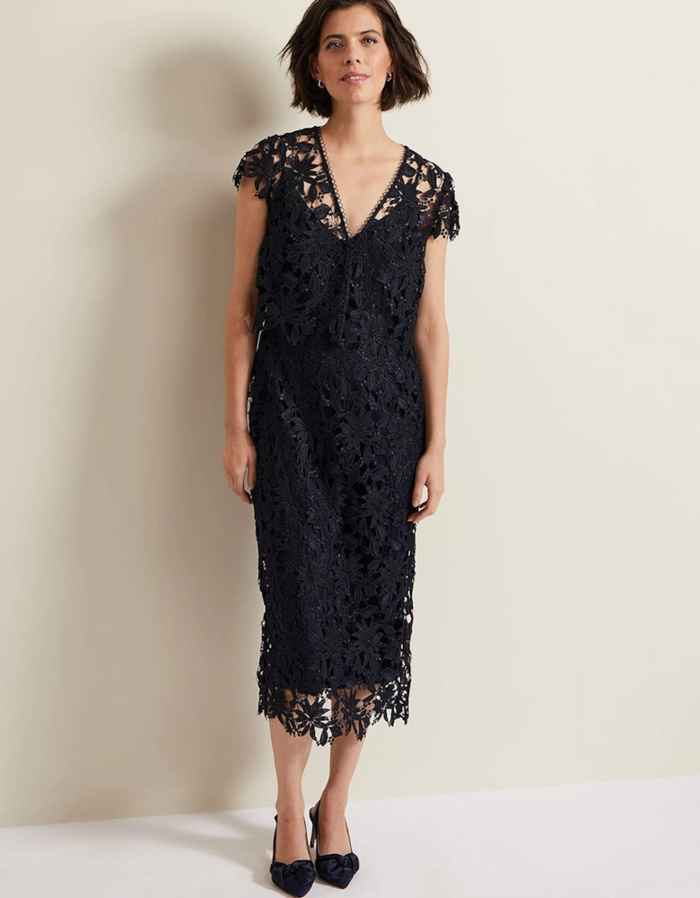 Meghan Lace Double Layer Dress