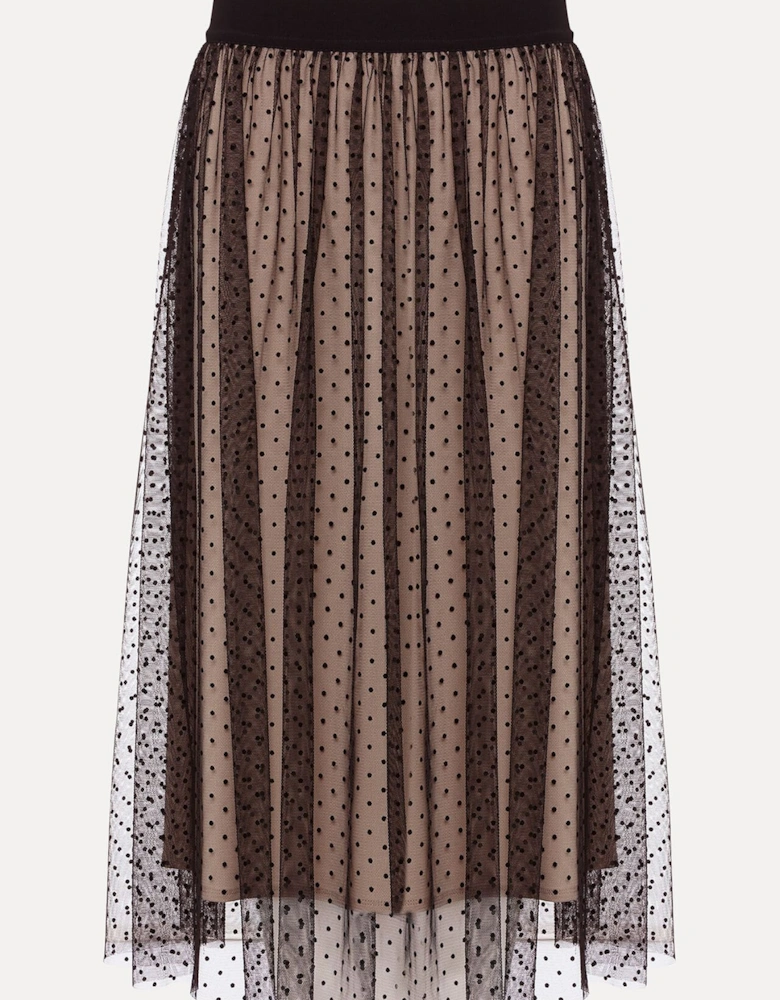 Maya Mesh Spot Skirt