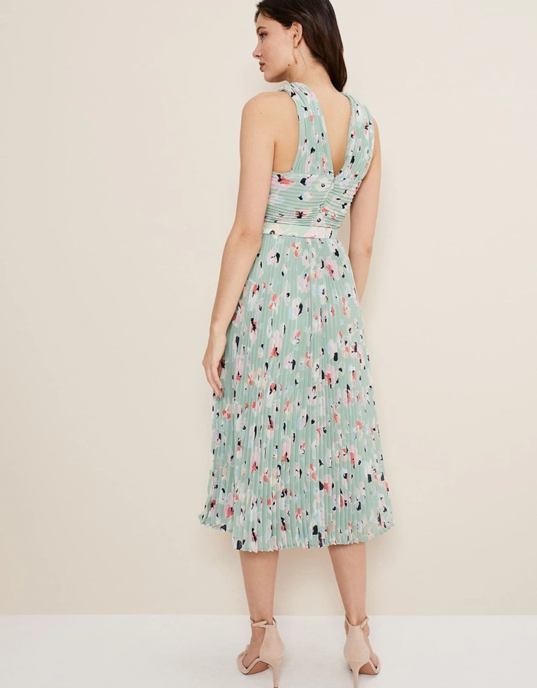 Portia Print Pleated Dress