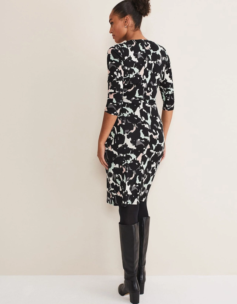 Lanor Wrap Printed Jersey Dress