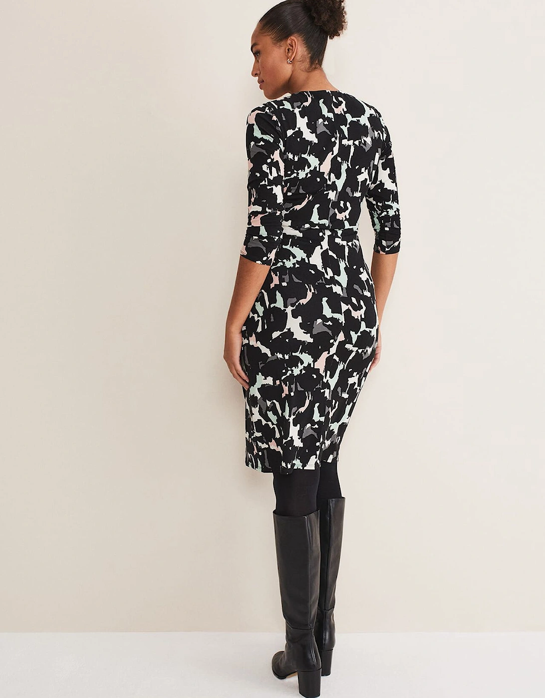 Lanor Wrap Printed Jersey Dress