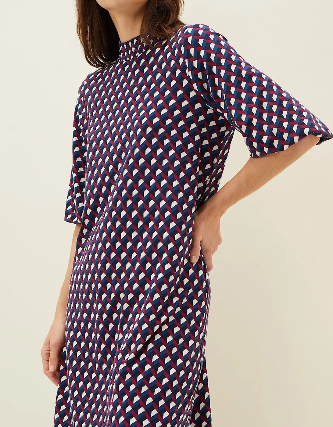 Cathye Geometric Print Tunic Dress