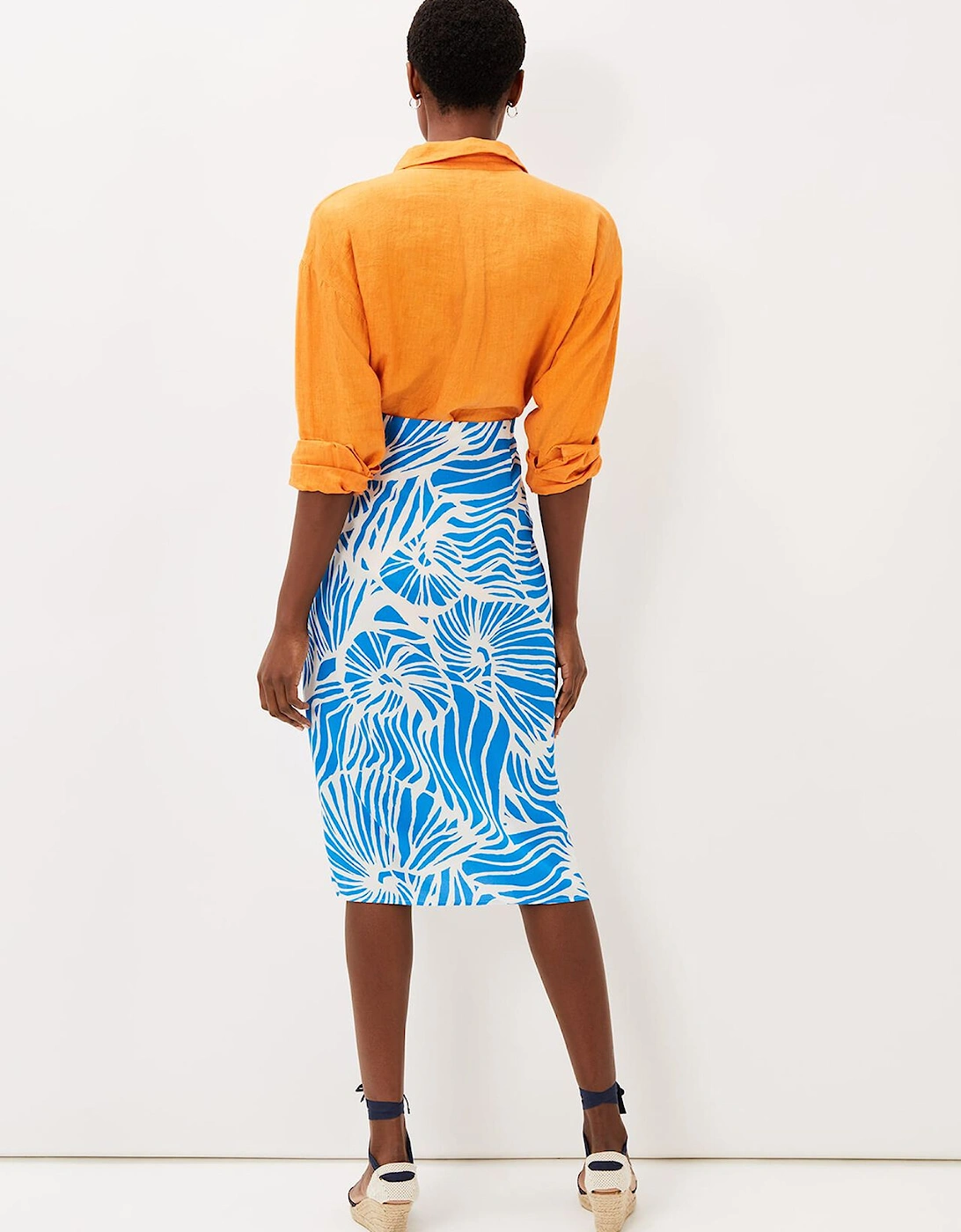 Dorothy Shell Print Wrap Skirt