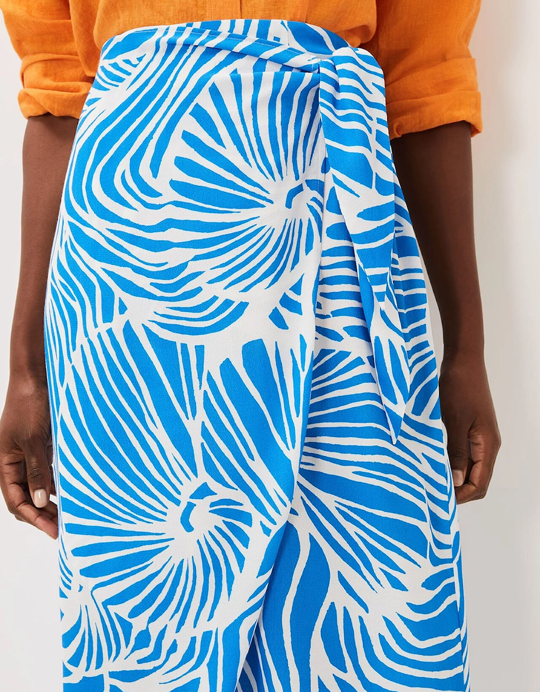 Dorothy Shell Print Wrap Skirt