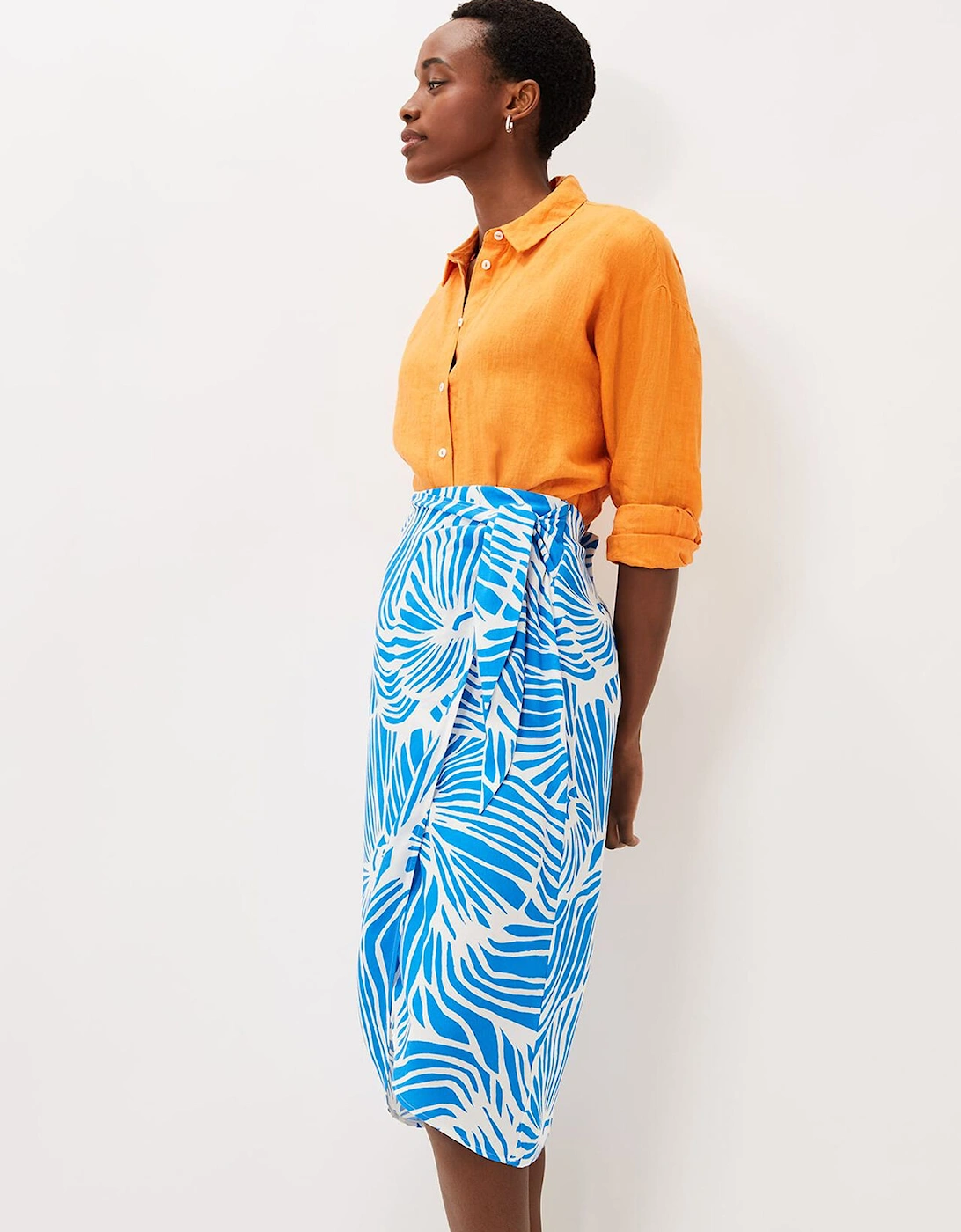 Dorothy Shell Print Wrap Skirt