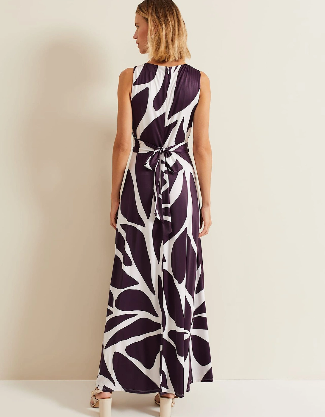 Palmer Leaf Print Maxi Dress