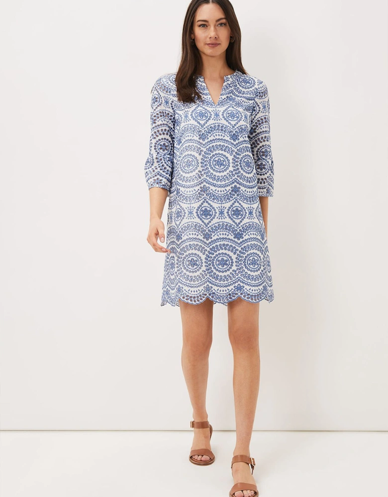 Brianne Broderie Shift Dress