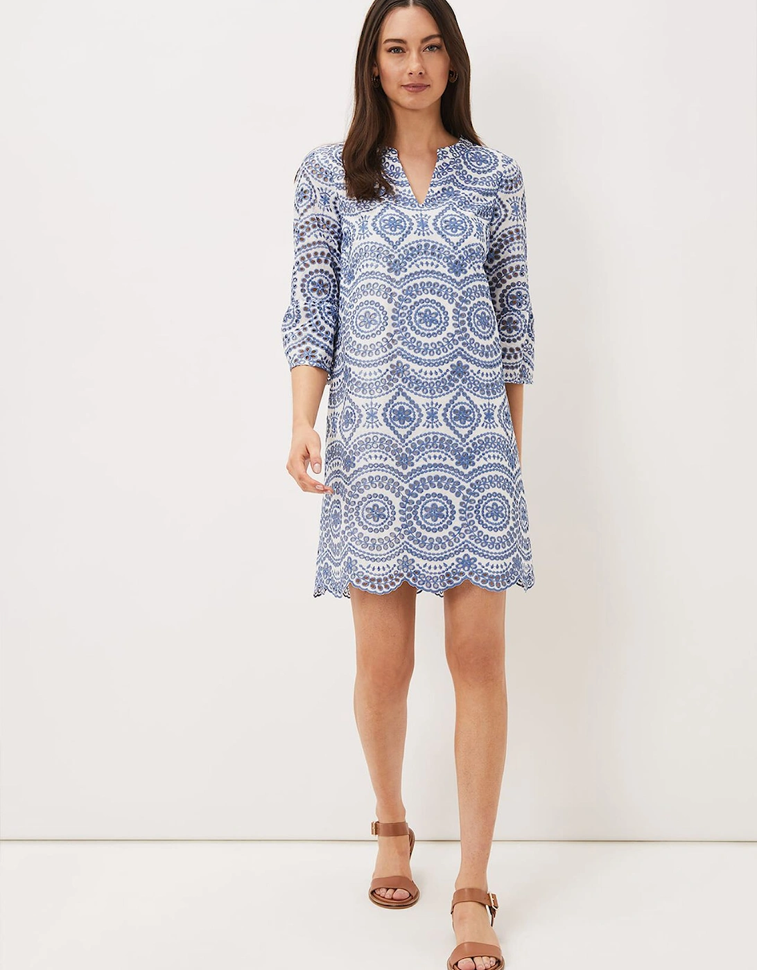 Brianne Broderie Shift Dress