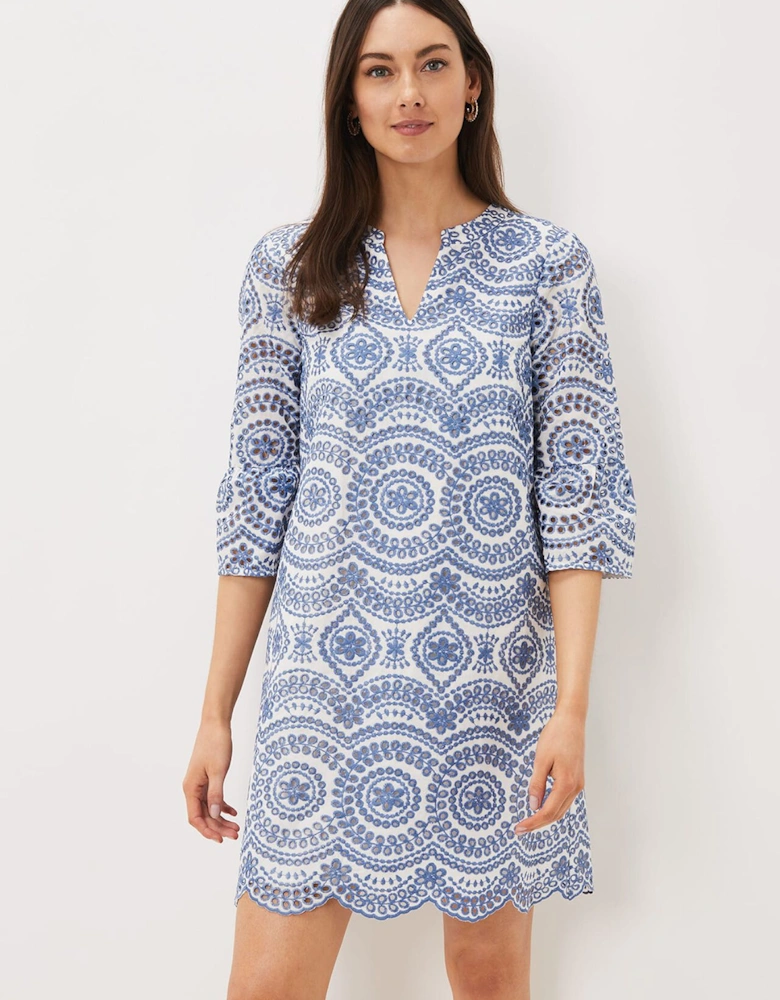 Brianne Broderie Shift Dress